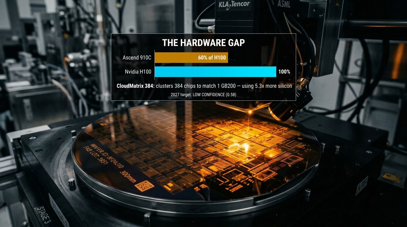 Chip performance gap between Huawei Ascend and Nvidia systems